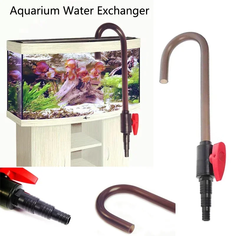 U-Shaped Fish Tank Water Changer Tube Aquarium Cleaning Tools Hanging Water Dispenser Supply Pipe Wall Mounted Elbow Hose