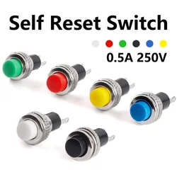 5/20/100PCS DS316 OFF-(ON) Momentary 0.5A 250VAC Panel Mount 10mm Push Button Switches DS-316 Black/Green/Yellow/Blue/White/Red