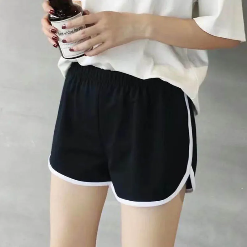 Women's Sports Shorts Summer High Waist Loose Casual Short Fashion Elastic Waist Yoga Shorts Female 2023