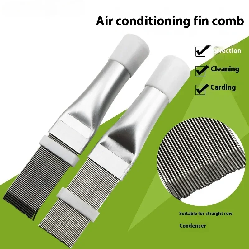 Household Cleaning Stainless Steel Condenser Radiator Fin Brush Cleaner Air Conditioner Fin Cleaning Comb Repair Tool Coil Comb