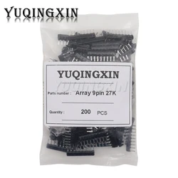 200pcs 10PIN 9PIN 8PIN 7PIN 6PIN 5PIN 4PIN exclusion Network Resistor array DIP 100 220 470 1K 1.5K 2.2K 4.7K 5.1K 10K 100K ohm