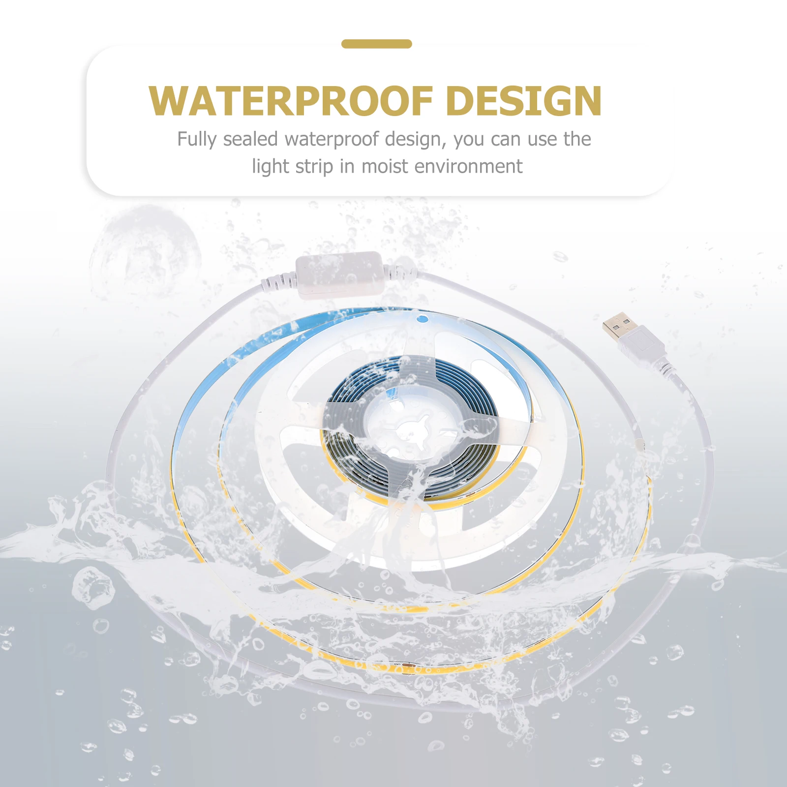 Taśma LED z regulacją jasności dotykową, zasilana przez USB, wodoodporna, elastyczna, do szafy, sypialni, na imprezy i dekoracje świąteczne.