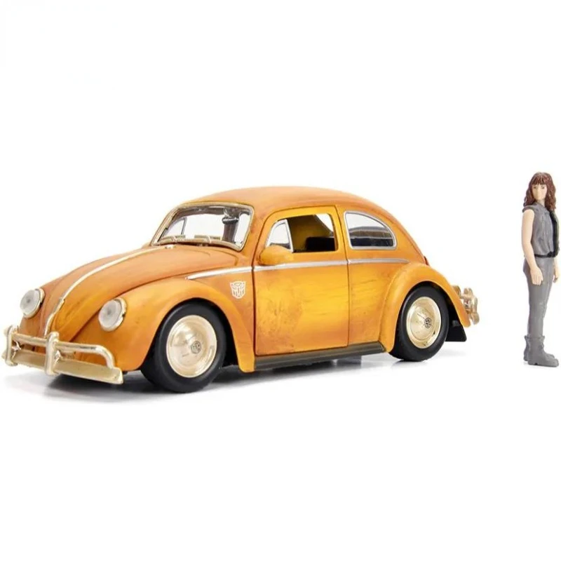 

1:24 Volkswagen Beetle с куклой из сплава, литой автомобиль, модель автомобиля из металлического сплава, игрушки для детей, коллекция игрушек в подарок