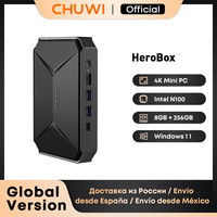 Mini PC CHUWI HeroBox Intel Celeron N100 Quad-core CPU Windows 11 OS 8GB LPDDR4 256GB SSD Dual Band Wifi Desktop Computer