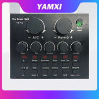 V8 Pro Sound Card Upgrade New Audio Set Interface External USB Live Microphone Sound Console Bluetooth Function for PC Phone