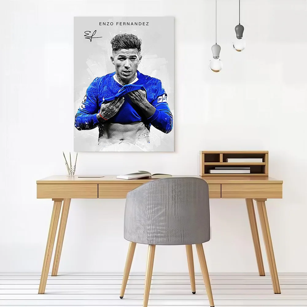 Enzo Fernandez Portrait Printed Canvas Poster Personalized High Quality Wall Art Paintings for Decoration Living Room Wand Deko