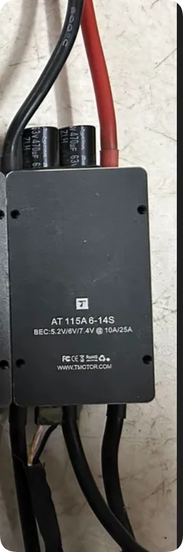Pre-Owned Used AT 115A 6-14S VTOL Fixed Wing ESC AT115A speed controller Support current BEC output 5.2V/6V/7.4V/10A/25A