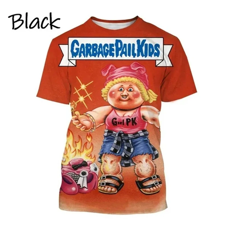 New Funny Cartoon Garbage Pail Print T-Shirt 3D Men Women Short Sleeve Harajuku Style Tee Shirt Summer Streetwear Loose Kids Top