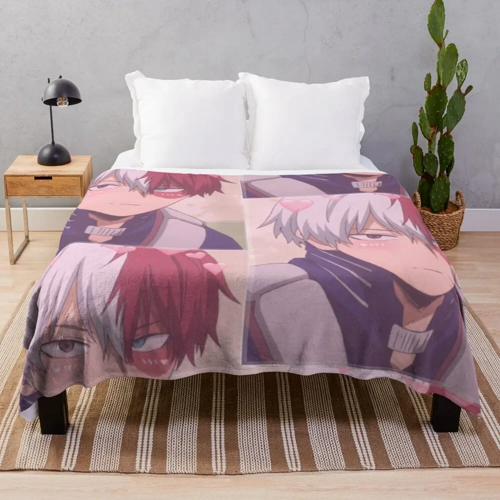 

BNHA:Todoroki Edit 2 Sticker Throw Blanket Sofa Hairys Decorative Throw Blankets