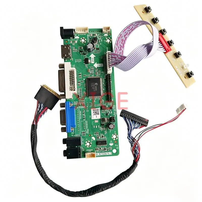 

Controller Board Fit LTN184HT05 N164HGE N184HGE N184H6 1920x1080 LVDS 40-Pin 1920*1080 VGA DVI HDMI Laptop Monitor Panel Kit DIY