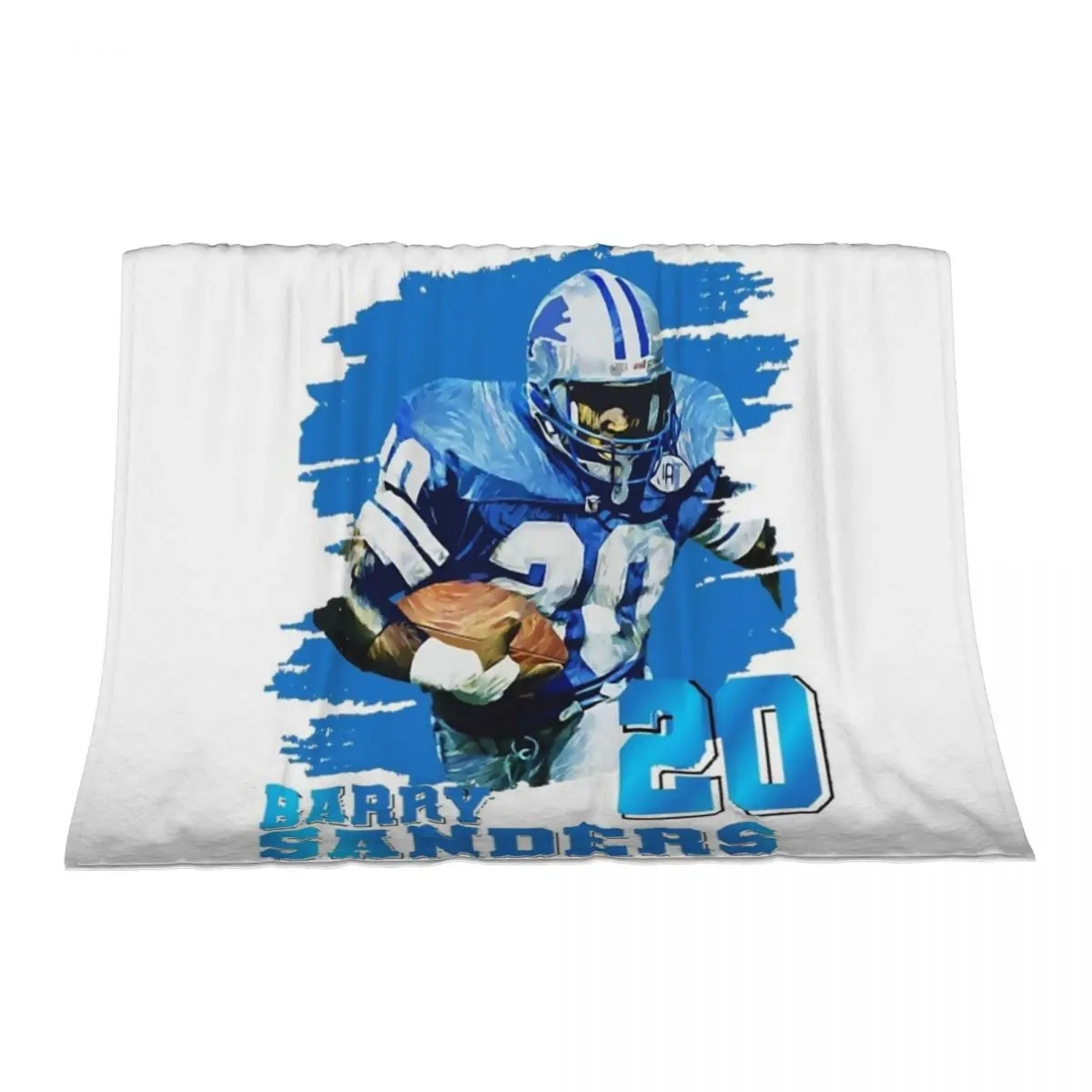 

Barry sport Sanders Art Retro Football Throw Blanket for babies Softest Retros Blankets