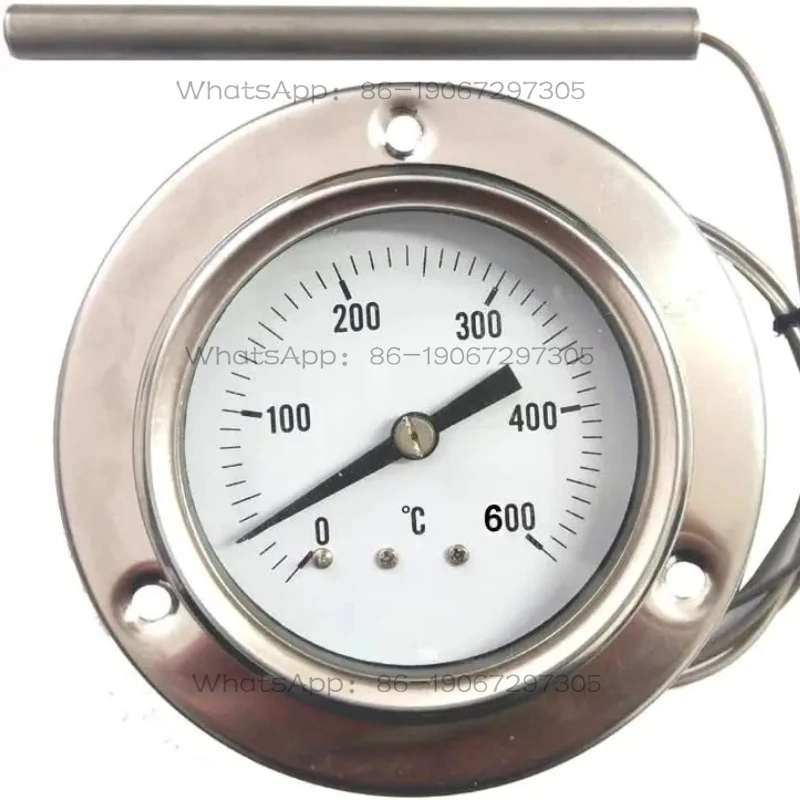 

Stainless Steel Pyrometer Thermometer 0-500° Temperature Sensor for Ovens Pizza Grills Wood Stoves