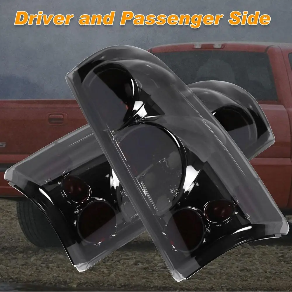 1999-2006 تشيفي سيلفرادو 1500 2500 3500 أضواء خلفية سوداء/دخان للسائق والراكب