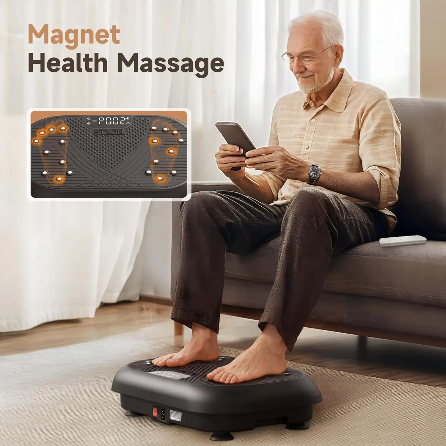 High Quality Intelligent Electric LCD Eco-Friendly Home Use Fitness Vibration Machine Vertical Plate Exercise 1-99 Speed Levels