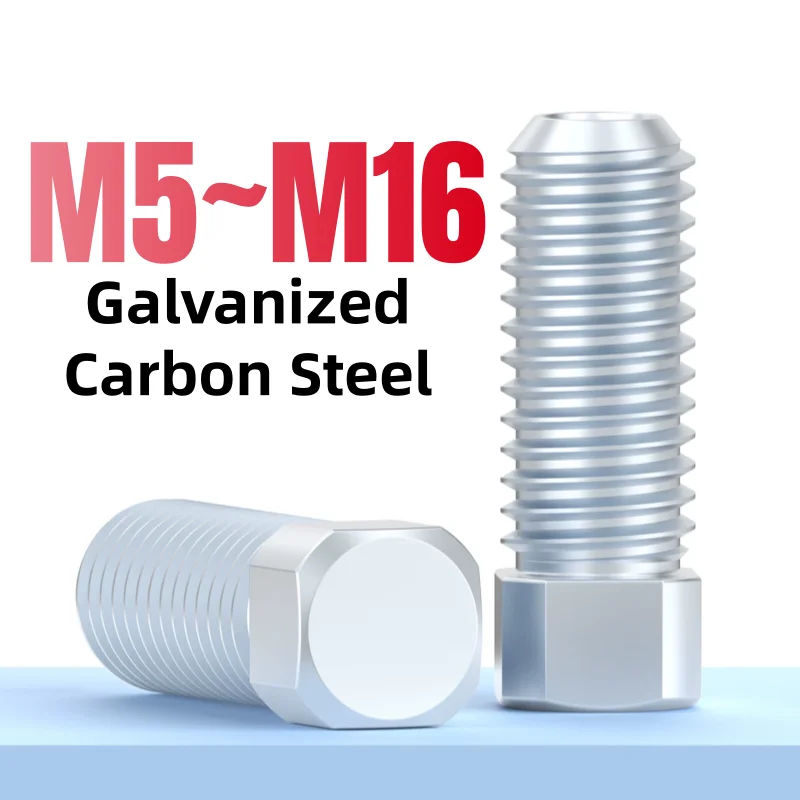 M5 M6 M8 M10 M12 M14 M16 Galvanized Carbon Steel Square Head Flat End Set Screws Square-Head Knife Holder Bolts