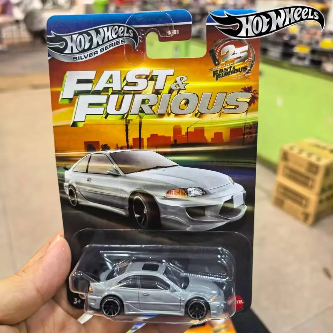 Hot Wheels Silver Series HNR88 The Fast & Furious Honda Civic Dodge Charger Mitsubishi Eclipse Mazda RX-7 Car Model Die-Cast Toy