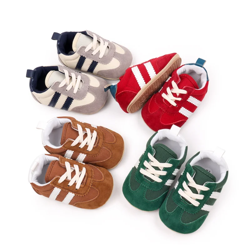 Hot Selling Baby Casual Sports Shoes Spring and Autumn Girls and Boys High Quality PVC Sole Anti Slip Prewalker Shoes BLS4034