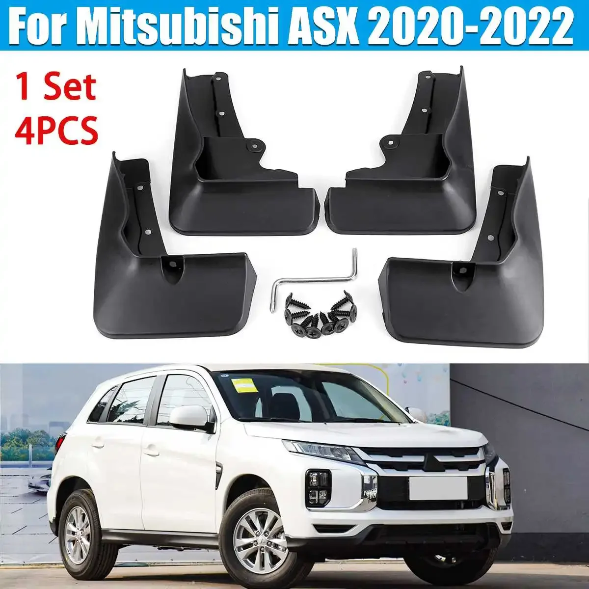 4 szt. Chlapaczy przednie tylne błotniki błotniki błotniki akcesoria samochodowe do Mitsubishi ASX 2020 2021 2022