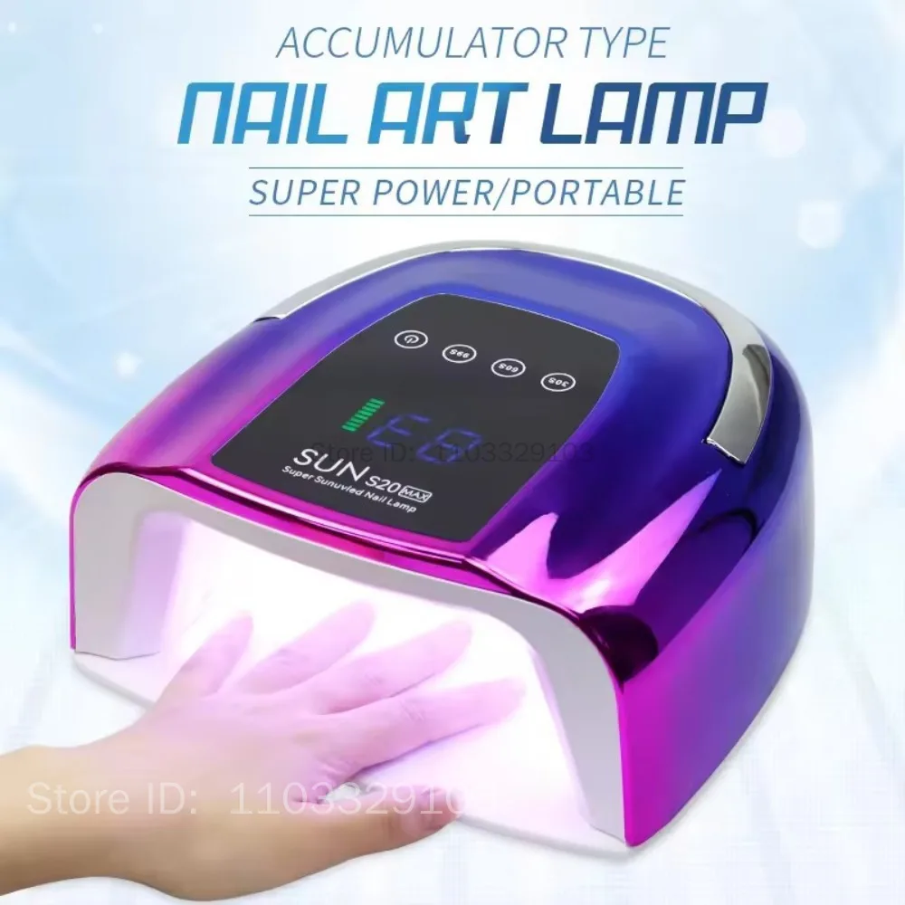 

200W 48LEDs Rechargeable UV LED Lamp for Nails Professional Wireless Nail Curing Lamp for Drying Gel Polish Manicure Tools