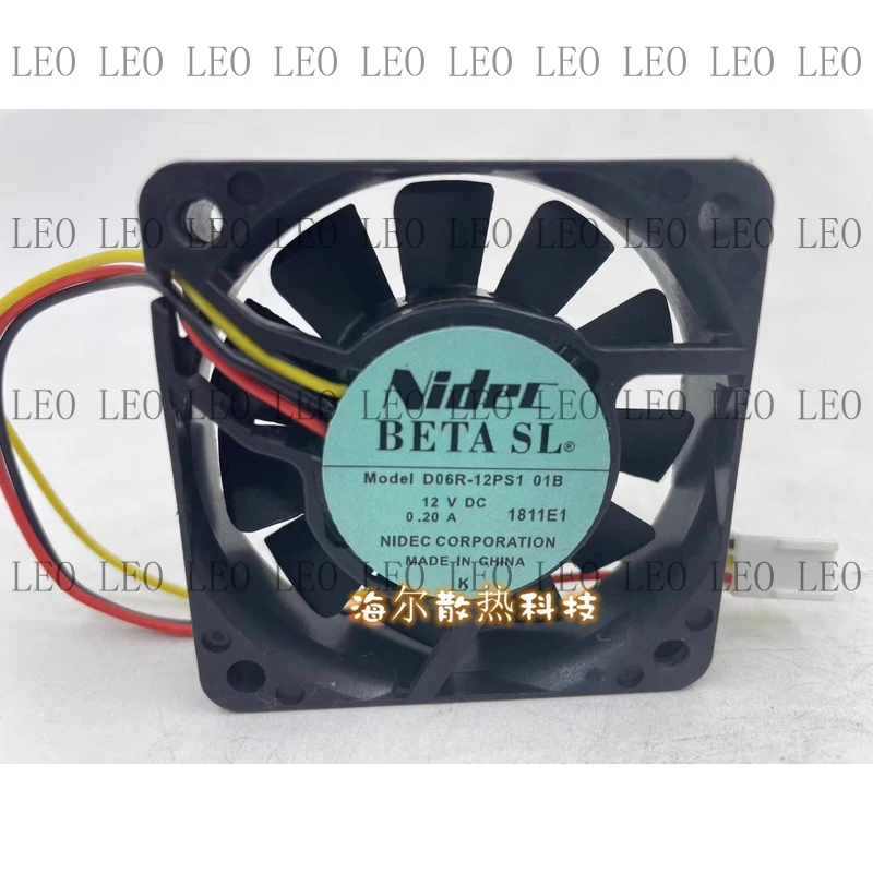 SS For NIDEC D06R-12PS1 01B DC12V 0.20A 6cm 3-Wire Cooling Fan