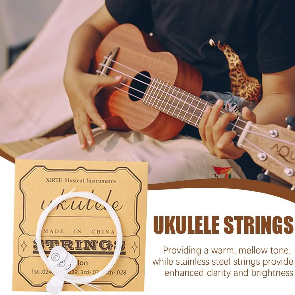 1set Nylon Strings Universal Ukulele String Replacement for 21in 23in 26in Ukuleles Musical Instruments and Equipment