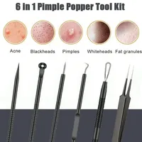 6Pcs Pimple Popper Tool Kit, Blackhead Remover Acne Needle Tools Set Removing Care Comedone Whitehead Popping Zit