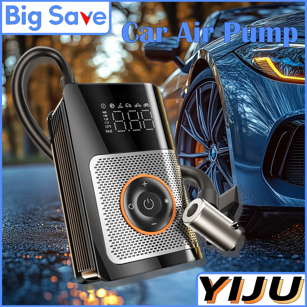 

150PSI беспроводной надувной насос ручной цифровой накачиватель шин литиевая батарея электрический автомобильный воздушный компрессор для автомобильных велосипедных шариков