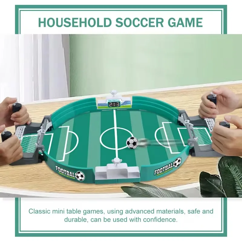 Tabletop Soccer Game Set Mini Football Soccer Game Board for Foosball Pinball Kids Adults Interactive Game Room Family Night