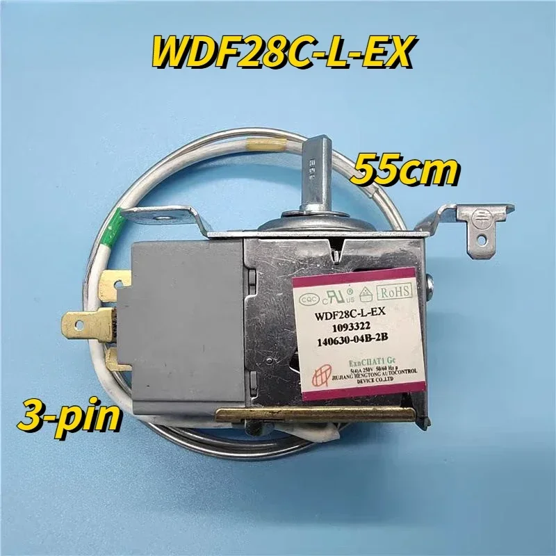 WDF28C-L-EX 3-Pin 55cm Refrigerator Thermostat for Ronshen Hisense Refrigerator