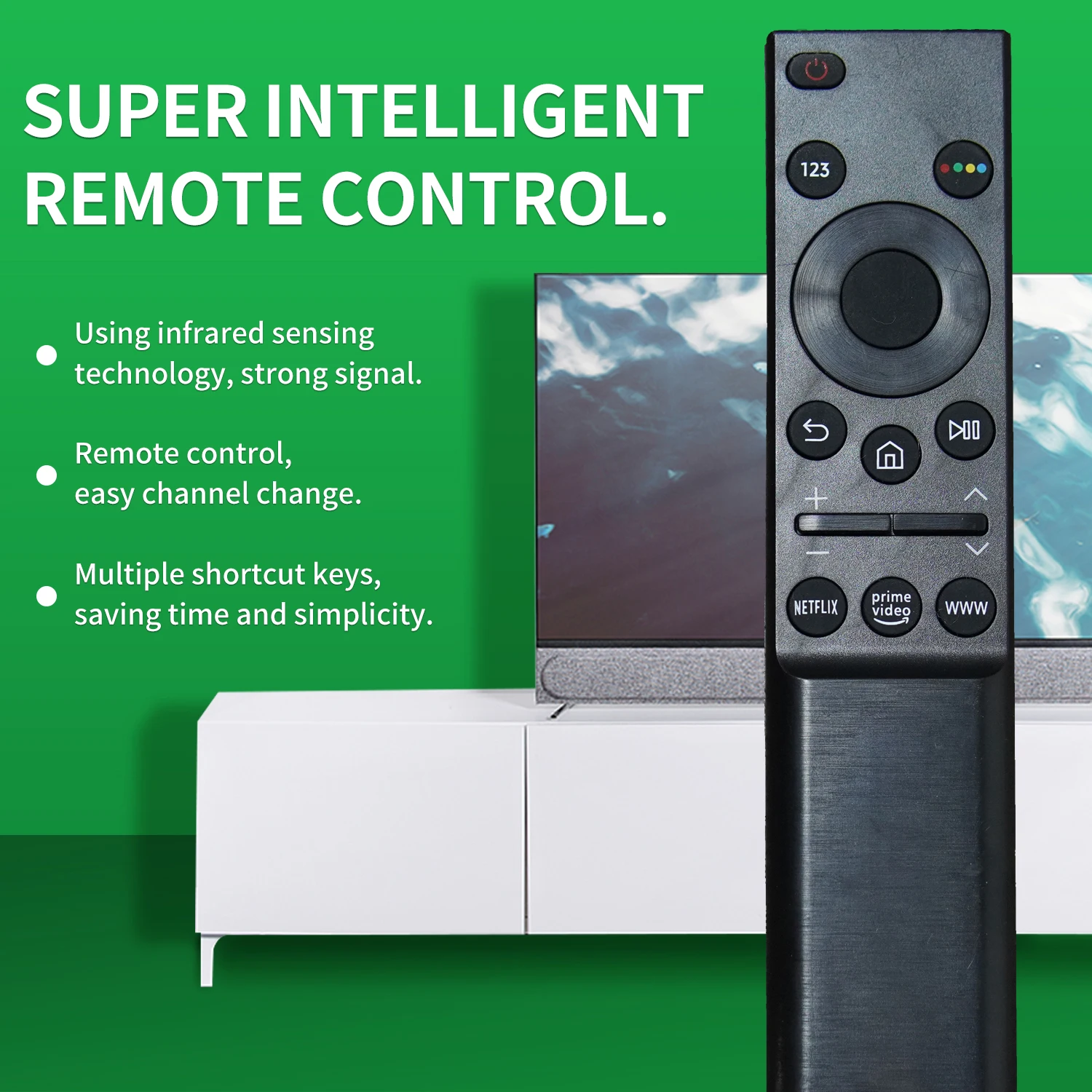 BN59-1358 Control remoto para todos los televisores Samsung de repuesto para todos los televisores LCD LED HDTV 3D Smart Samsung con atajos Neftilx