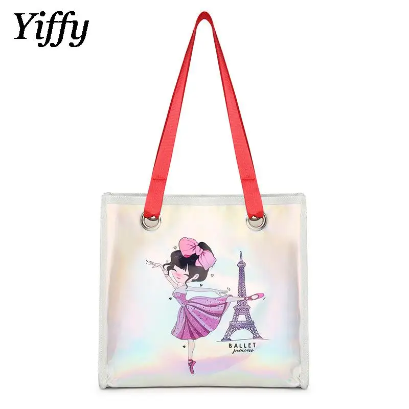 Colorido Laser Ballet Dance Bag para crianças, Música Bolsa, Armazenamento Sacos, Menina Presente, Latina