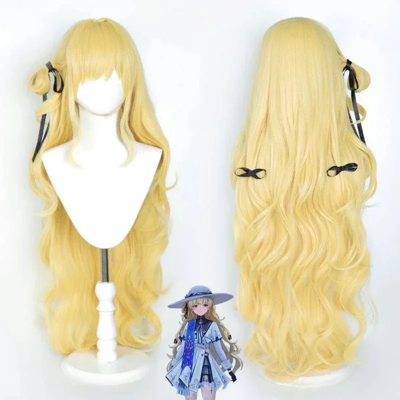 Disfraz de Phoebe 2025 con diseño de ondas wuthering, peluca sintética y zapatos de juego de rol para eventos de cosplay yj4k