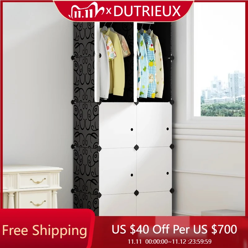 

Cheap Partitions Wardrobe Bedroom Put Together Plastic Display Design Closet Simple Clothes Organizer Armario Trendy Furniture