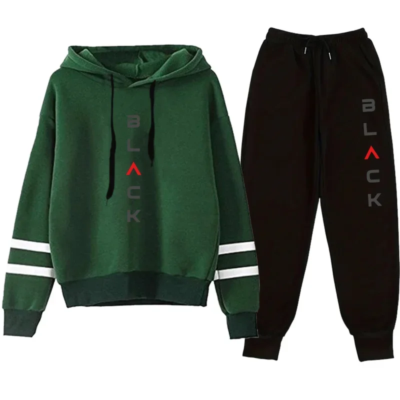 Fall Winter Casual Jogging Outfit Fashion Hoodies Outfit 2025 Womens Tracksuit Hooded Sweatshirt Sweatpants Set Urban Sportswear