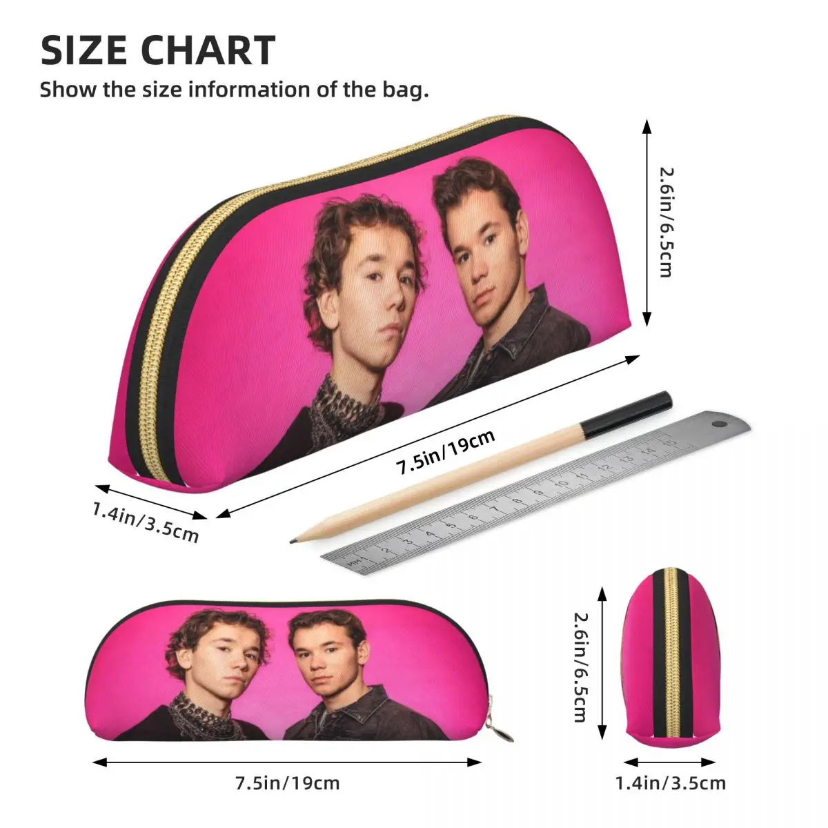 ماركوس ومارتينوس السويد النرويج يوروفيجن مقلمة حامل قلم سعة كبيرة صندوق القلم حقيبة أقلام رصاص للمدرسة الصبي فتاة