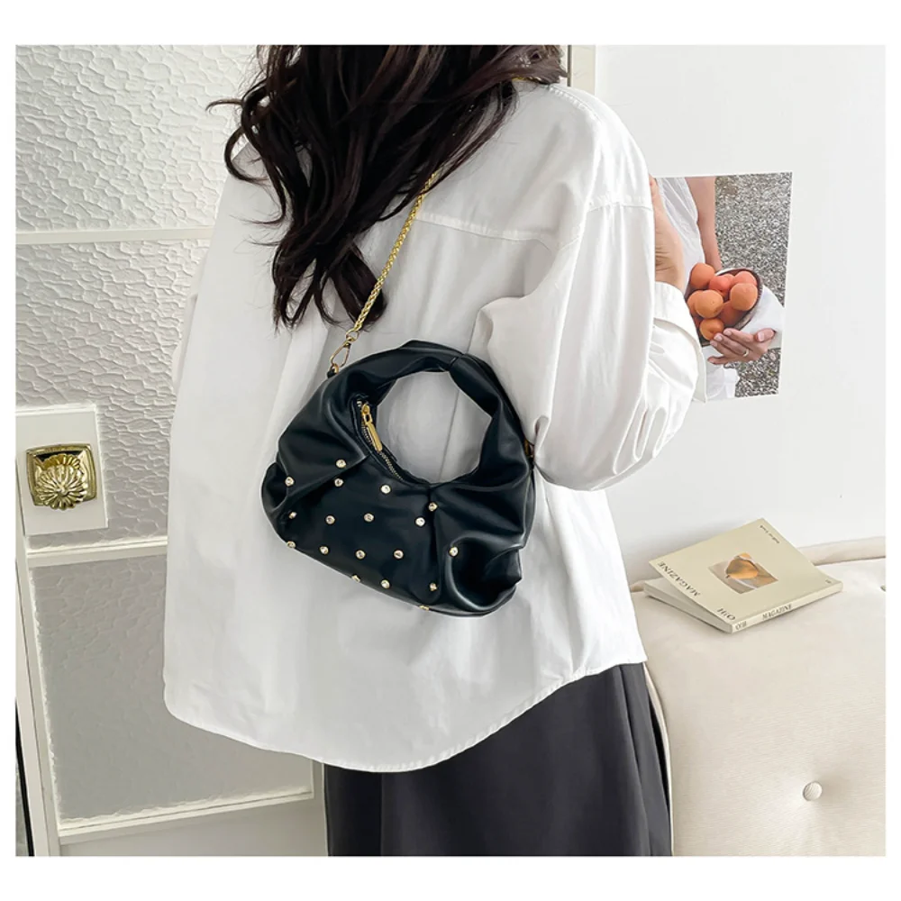 

Womens Hobo Bag Luxurious Shoulder Bag Rhinestone Purse Stylish Crossbody Bag For Dating Casual Outings Party