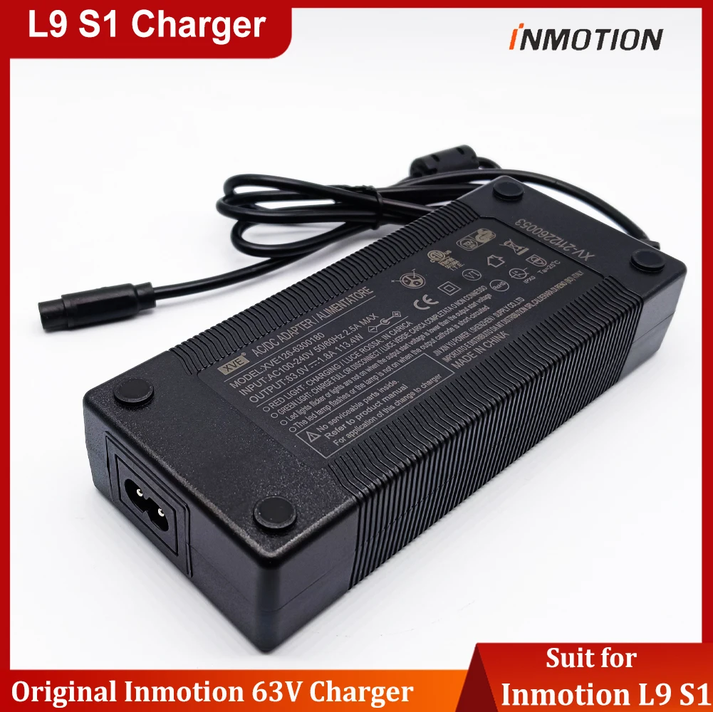 Original INMOTION L9 S1 Charger Parts Charger for L9 S1 Electric Scooter 63V Li-on Battery Charger Power Supply Accessories