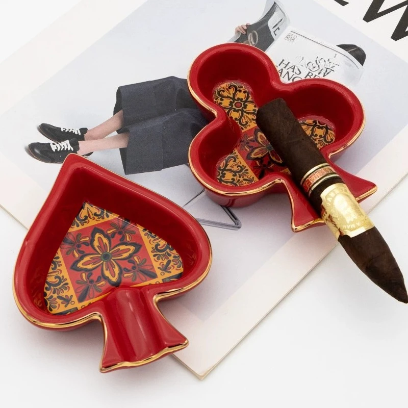 Cigar Holder With Dish Cigar Ashtray Triangle Design Elegant Rest Indoor Outdoor Home Office Patio Gift for Cigar Lovers
