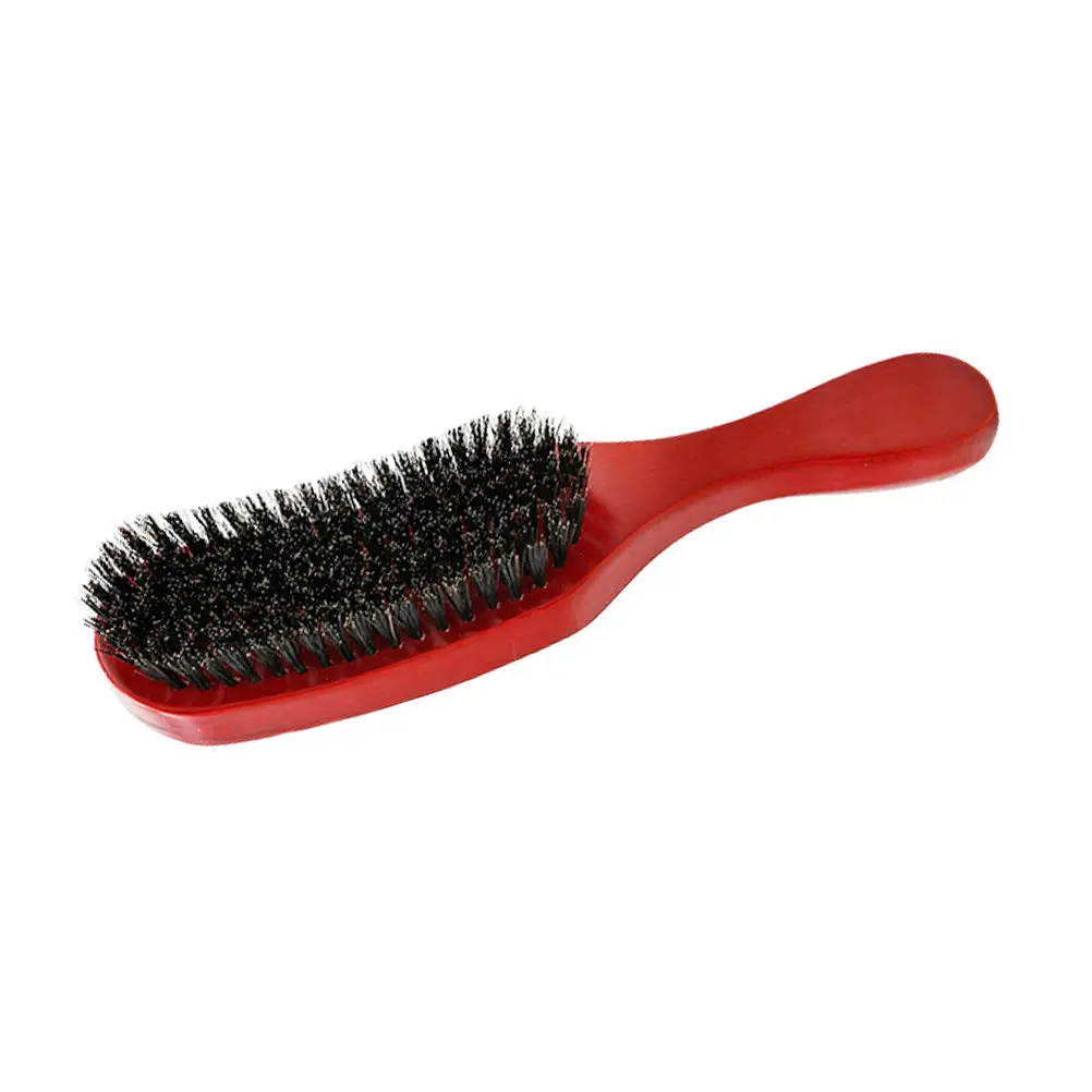 

Natural Bristles Wooden Comb Large Beech Handle Ergonomic Anti-Static Hair Care Brush for Drying Styling Suitable for Women Hair