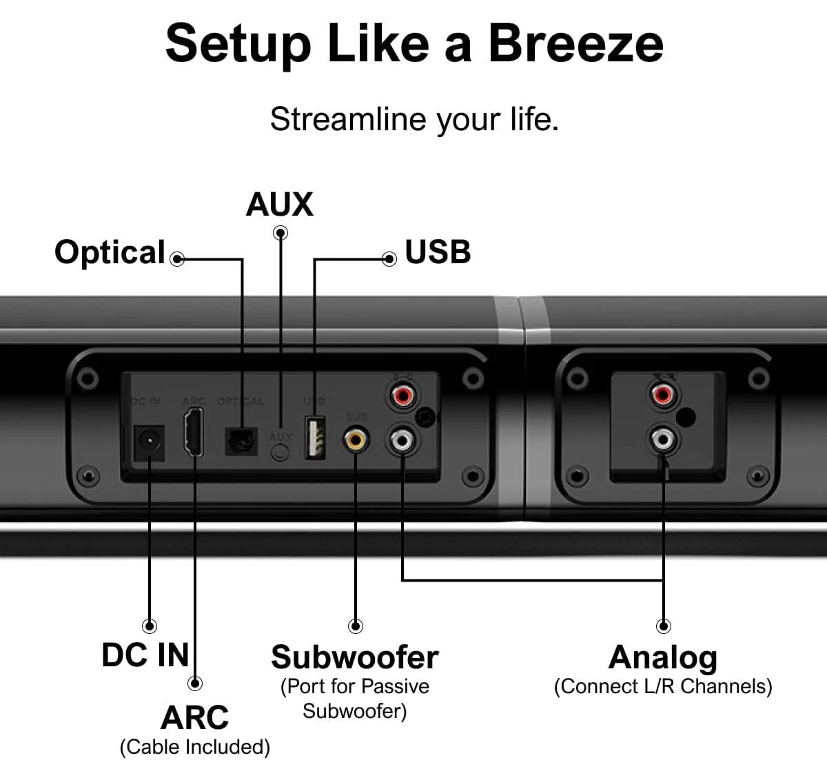 ULTIMEA Gleichen Stil Smart TV Soundbar Heimkino Sound System Subwoofer Computer Musik Gaming Decke Lautsprecher BT Mit Großhandel
