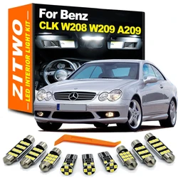 ZITWO-Kit d'éclairage intérieur LED pour Mercedes Benz, lecture de carte, lumière breton, CLK, WGene, CGene, W208, C208, AGene, A208, 1998-2010, accessoires d'ampoule de voiture