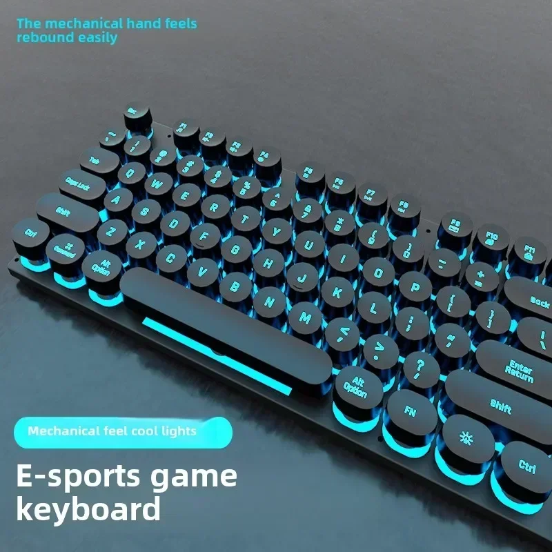 Mechanical Keyboard  Gaming Keyboard  E-sports Game Office Computer Notebook Desktop Steampunk English USB for Gaming