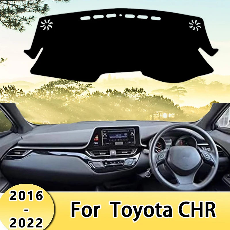 

Крышка приборной панели автомобиля, коврики от солнца, избегайте световых накладок, защитные ковры для приборной панели для Toyota CHR 2016-2022 2017 2018 2019