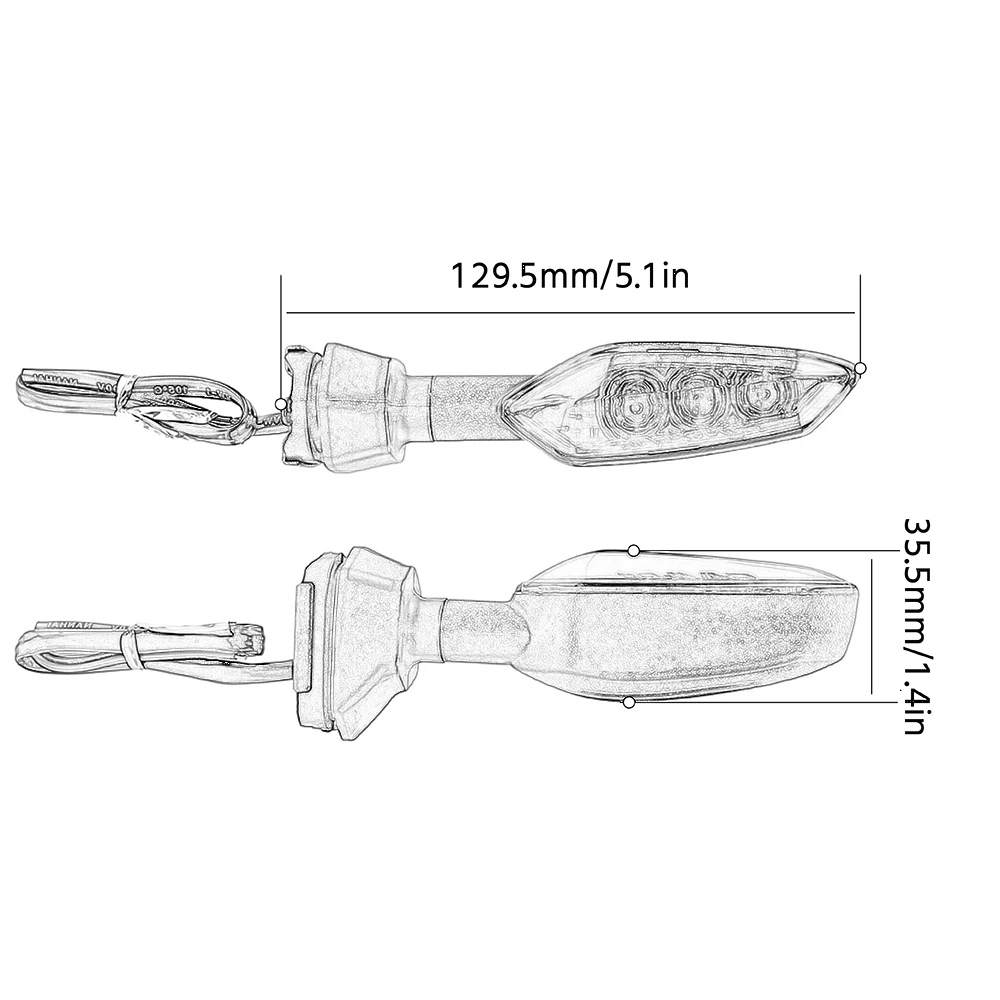 LED Turn Signal For KAWASAKI Z400 Z900 Z650 Z1000 Z125 Z250 Z300 Z800 Z750 Motorcycle Front and Rear Flasher Directional Lights