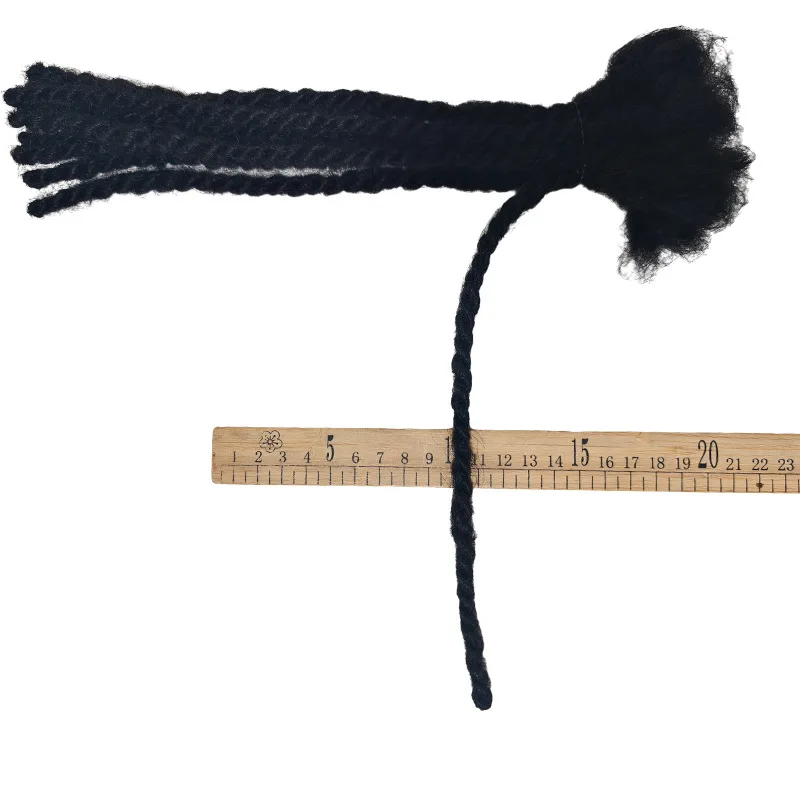 8 cali 10 cali 0,6 cm Afro Kinky Textured Locs Przedłużenia z Włosów Naturalnych 100% Ręcznie Robione Przedłużenia Włosów Damskie Można Farbować od Orientfashion