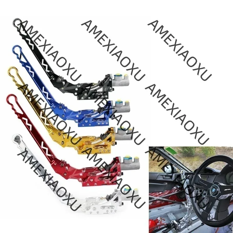 

Car modification new universal long handle drift brake curved handbrake Symphony racing drift hydraulic handbrake colorful