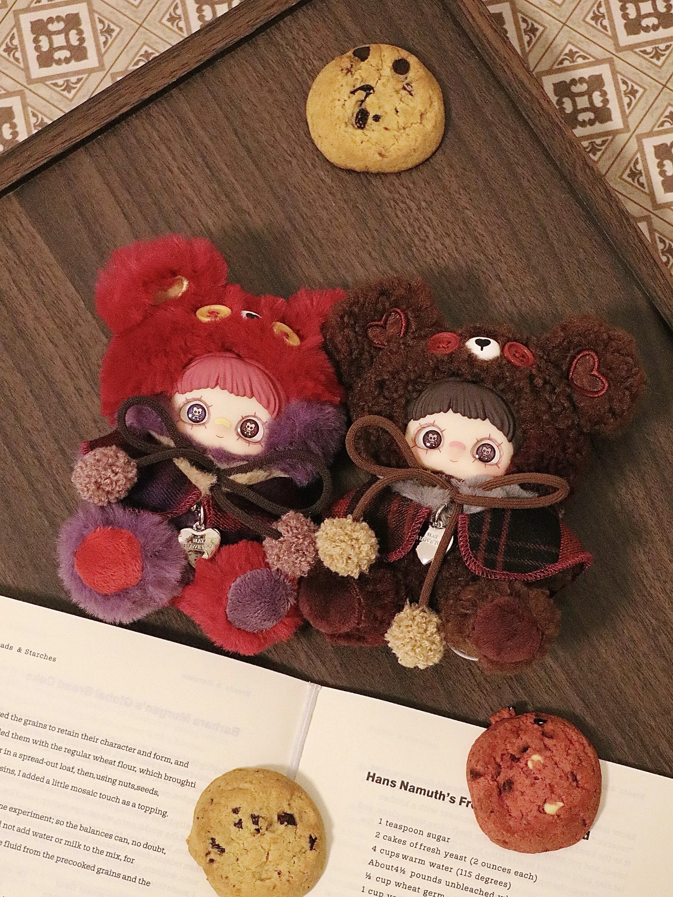 В наличии подлинный Maymei Tiny Bear Cookie Series слепая коробка брелок виниловые куклы с лицом аниме фигурка кавайные куклы игрушки подарок на Новый год