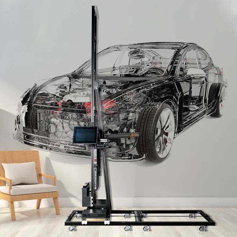 Wall Printer Machine 3D Wall Inkjet vertical Wall Printer Portable Home Business Opportunity  UV Inkjet