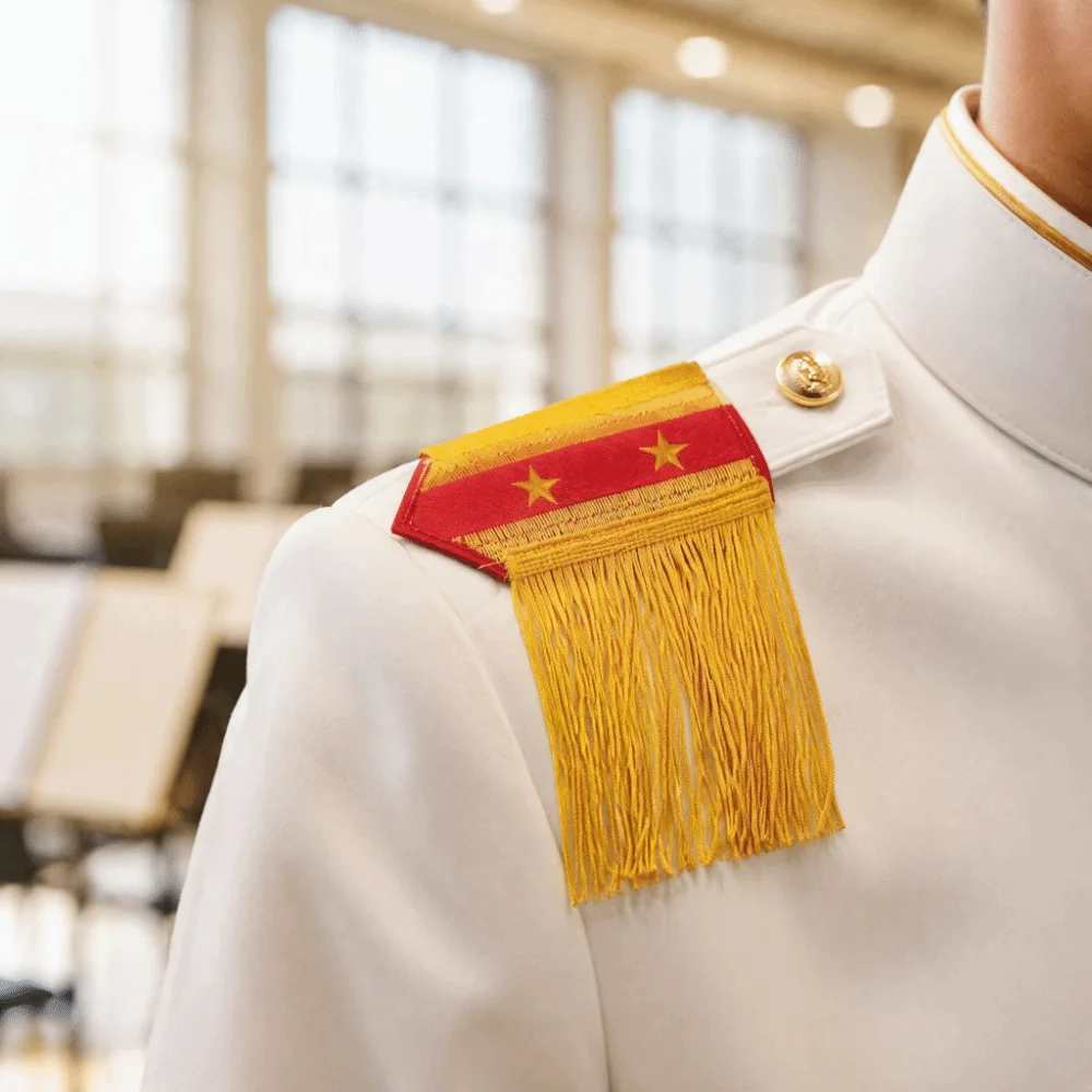 Classic Stars Tassel Epaulettes Dynamic Visual Effects Fancy Looks Shoulder Board Group Uniform Collocations Formal Event Dress