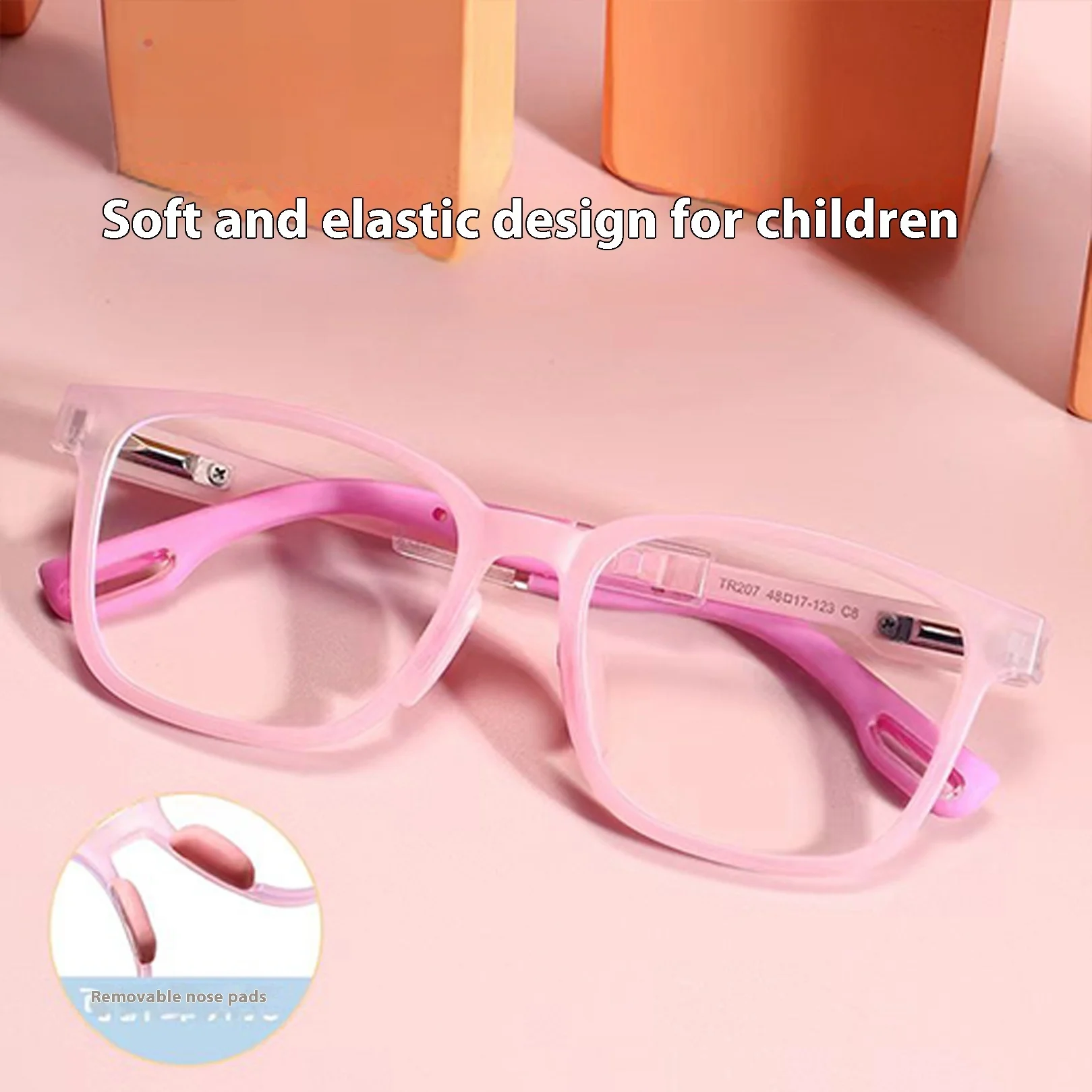 

Square Blue Light Kids Glasses TR Flexible Children Optical Frame Boys Girls Computer Transparent Blocking Eyeglasses